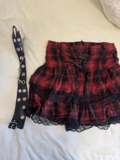 赤黒チェックミニスカートのサムネイル