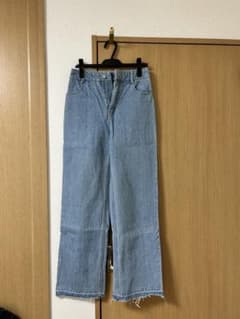 ハイウエスト ストレートデニムパンツ ライトブルーのサムネイル