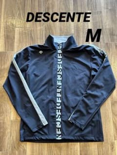 デサントゴルフ ロゴプリントジャージー ジャケット M 黒 DESCENTE GOLF（デサントゴルフ）の「デサントゴルフ ゴルフウェア