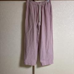 【美品】nest Robe リネン イージーパンツ ピンク Fのサムネイル