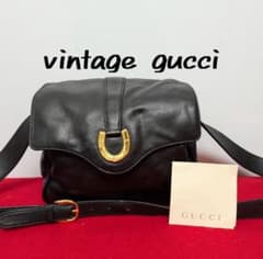 美品 極希少！gucci ホースシュー レザーショルダーバック 馬蹄金具
