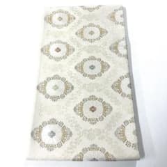 帯4667○皇室献上作家 高田倭男 高田装束 祝絹 菊七曜 高級 正絹 六通