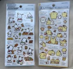 ち*す様 大人の図鑑シール 2点セット ポチャッコ ポムポムプリンのサムネイル