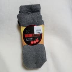 신품 미사용 Workman 따뜻한 5 손가락 양말 3족조 24.5-27cm