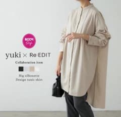 [yukiコラボ][楽天ROOMコラボ]デザインチュニックシャツのサムネイル
