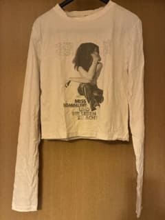 フォトプリント ロングスリーブTシャツ ホワイト　BLACKUPのサムネイル