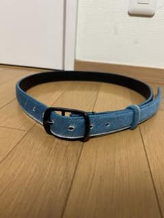 ハラコ レザー ベルト オリジナル 青 motive フルカウントのサムネイル