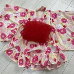 専用☆  浴衣 110  甚平 女の子　スカートのサムネイル