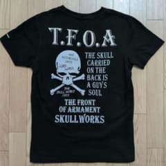 스컬 워크스 클로즈 무장 전선 TFOA T 셔츠 M 블랙 자수