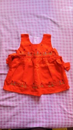オレンジ刺繍ノースリーブワンピースのサムネイル