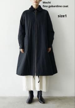 ◇Mochi◇ finx gabardine coat 黒　サイズ1 ◇Mochi◇ finx gabardine coat 黒 サイズ1 - メルカリ