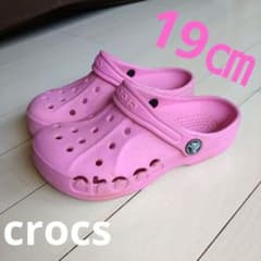 【１９.０㎝】crocs キッズ サンダル ピンクのサムネイル