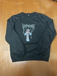 グラフィック プリント スウェット ブラック