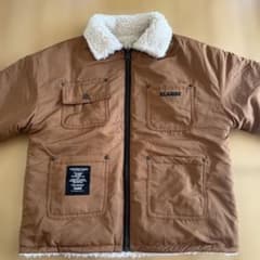 XLARGE KIDS ボア襟リバーシブルジャケット ブラウン130のサムネイル