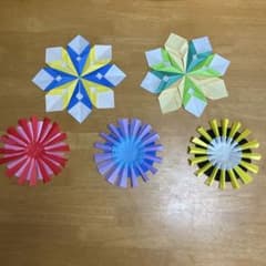 保育教材　花火　折り紙のサムネイル