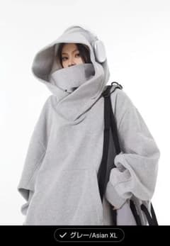 JIANHAO グレー フード付きパーカー Asian XL - メルカリ