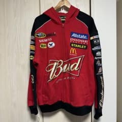 Budweiser フルジップパーカー レッド - メルカリ