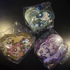 パワーパフガールズ ハート型グリッターチャーム 3種セットのサムネイル