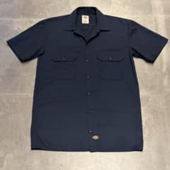 Dickies ワークシャツ ネイビー Sサイズ 紺 半袖シャツ ディッキーズのサムネイル