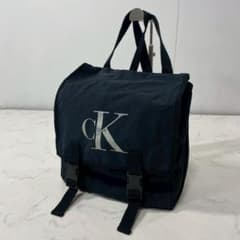 非売品 Calvin Klein ロゴ プリント ポケット フラップ式 リュック 