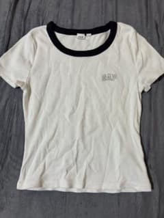 GAP 링거 T셔츠 화이트×블랙