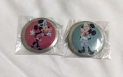 TDR ミッキー ミニー 缶バッジ サニーサニーサマー カンバッジ