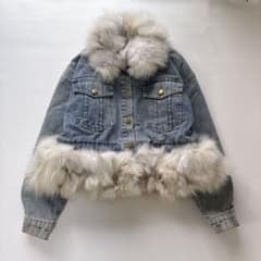 阪神虎娘様！Cindi Bendi CREA フォックスファー デニムジャケット