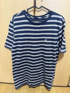 値下げ交渉可能！VOLCOM モダンフィット ストライプ Tシャツ Mのサムネイル