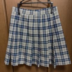 チェック柄 プリーツスカート ブルー系のサムネイル