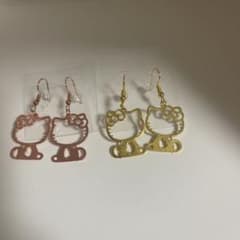 ハローキティ ピアス(両耳用) ピンク ゴールドのサムネイル