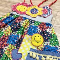 バナバナ＊パッチワーク風エプロンワンピースのサムネイル