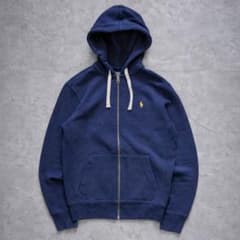 【現行】Ralph Lauren ジップパーカー ネイビー フード裏 サーマル POLO RALPH LAUREN（ポロ・ラルフローレン） ポロ ラルフローレン