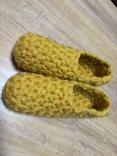 ハンドメイド 手編み ルームシューズ 約23〜24㎝のサムネイル