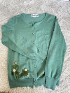 ホコモモラ　カーディガン　花刺繍のサムネイル