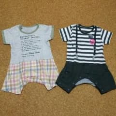 週末まで値下げ☆ロンパース２枚セット☆50～60cmのサムネイル