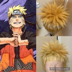 NARUTO うずまきナルト セット＆カット済み コスプレ ウィッグ
