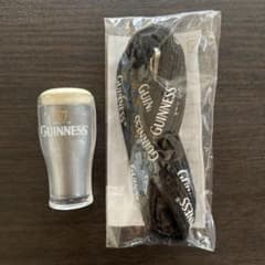 GUINNESS ギネス ネックストラップ カラビナ付 ミニチュアグラス セットのサムネイル