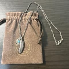 silver925フェザー＆イーグル ターコイズ ネックレス原宿pocket購入 