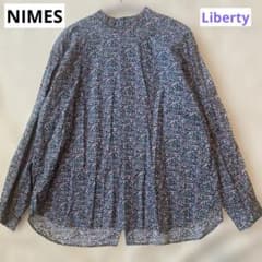 NIMES リバティプリント フリルカラーブラウス マルチカラー - メルカリ