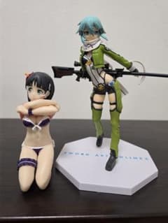 ​【2体セット】ソードアート・オンライン フィギュア シノン 直葉 水着 SAOのサムネイル