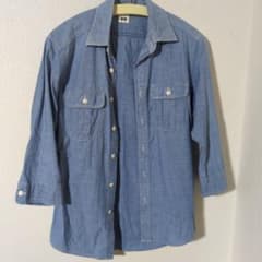 UNIQLO デニムシャツ 七分袖 ブルーのサムネイル