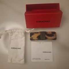 新品未使用 FERRAGAMO FERM VELVET バレッタ レオパード - メルカリ
