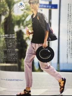 【雑誌掲載】RHC × MAS リネン イージーパンツ ピンクのサムネイル