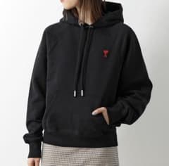 新品タグ付き】AMI PARIS アミパリス ハートロゴ パーカー 黒 XS