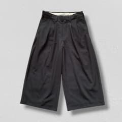 YAECA ヤエカ タックキュロットパンツ ワイド スラックス M チャコール