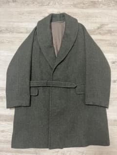 COMOLI コモリ　19aw ウールショールカラーコート グリーン　サイズ1のサムネイル