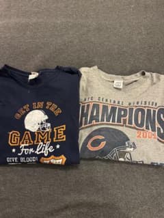 NFLアメリカンフットボール Tシャツ2点セット　ネイビーブルー・グレーのサムネイル