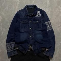 00s【Archive】skull denim jacket/Y2K お兄系XL