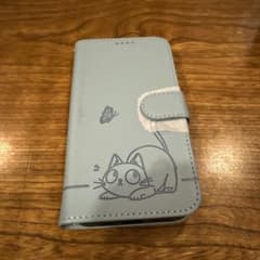猫柄 手帳型 iPhone16ケース ライトブルー - 4