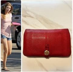 本物 エルメス/HERMES ドゴン 長財布 赤 - メルカリ